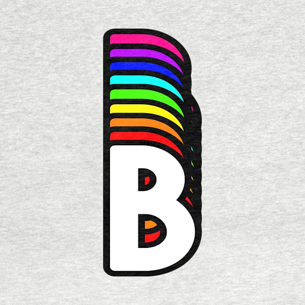 Rainbow Letter, B by HeavenlyTrashy